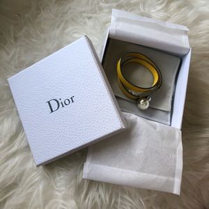 Christian Dior Double Pearl Wrap Bracelet